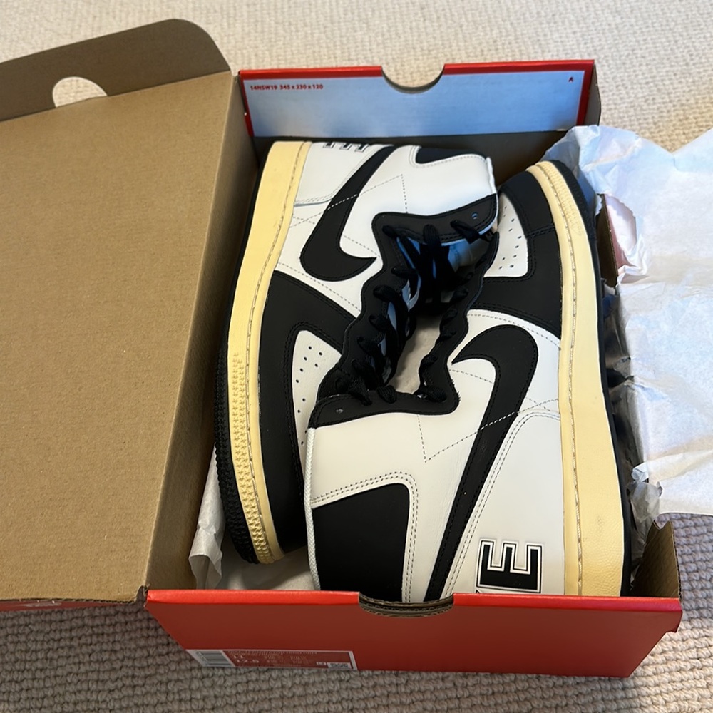 Nike Terminator High Prm Sneakers in Phantom, Black, Pale Vanilla, & Sail - Picture 7 of 8